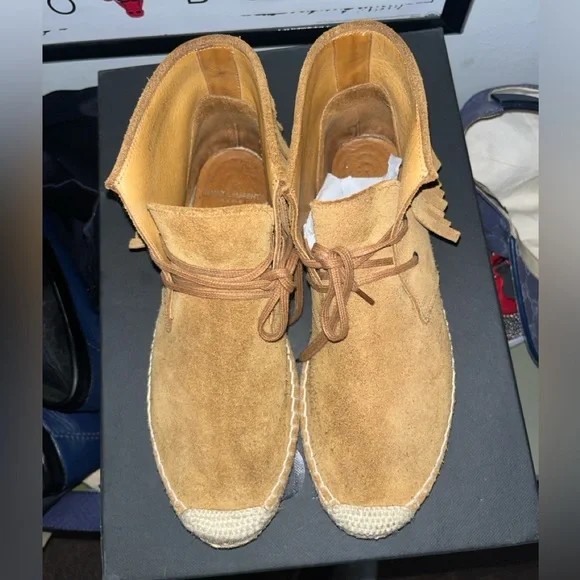 YVES Saint Lauren Espadrilles Suede Fringed Desert Boots - Picture 3 of 8